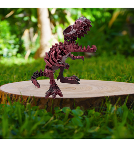 T-Rex Articulado Impreso en 3D | Dinosaurio Flexible de 25 Articulaciones | Toyverse 3D