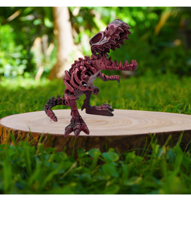 T-Rex Articulado Impreso en 3D | Dinosaurio Flexible de 25 Articulaciones | Toyverse 3D