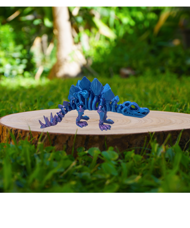 Estegosaurio Articulado Impreso en 3D | 17 Articulaciones | Toyverse 3D