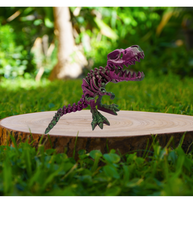 T-Rex Articulado Impreso en 3D | Dinosaurio Flexible de 25 Articulaciones | Toyverse 3D