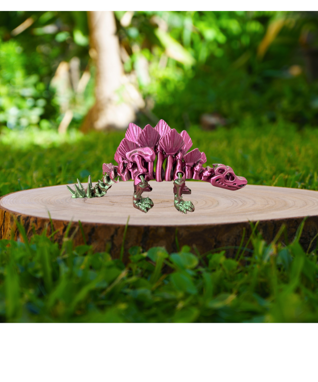 Estegosaurio Articulado Impreso en 3D | 17 Articulaciones | Toyverse 3D