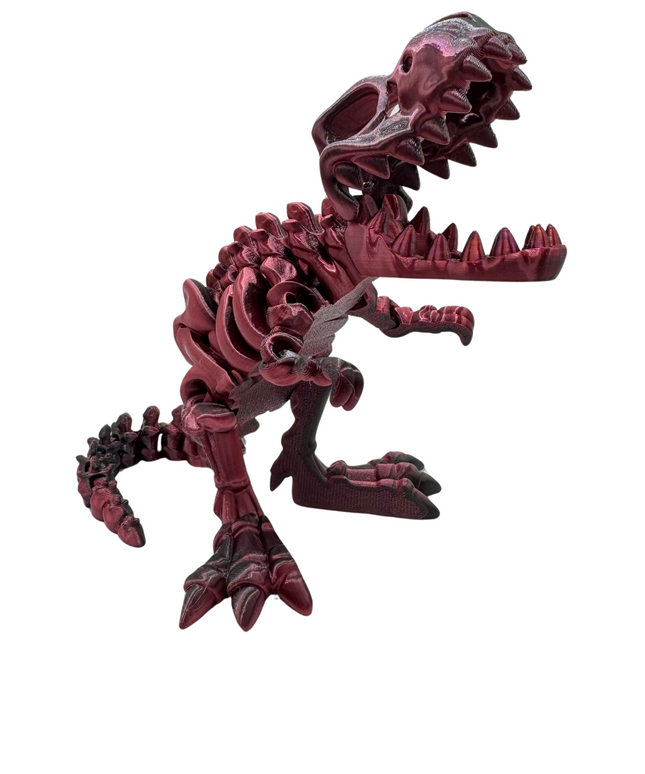 T-Rex Articulado Impreso en 3D | Dinosaurio Flexible de 25 Articulaciones | Toyverse 3D