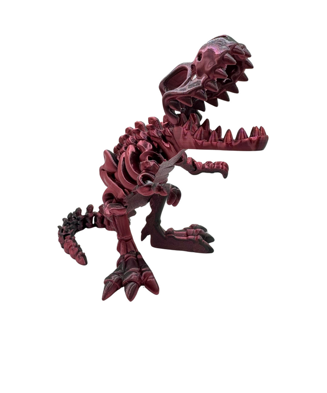 T-Rex Articulado Impreso en 3D | Dinosaurio Flexible de 25 Articulaciones | Toyverse 3D