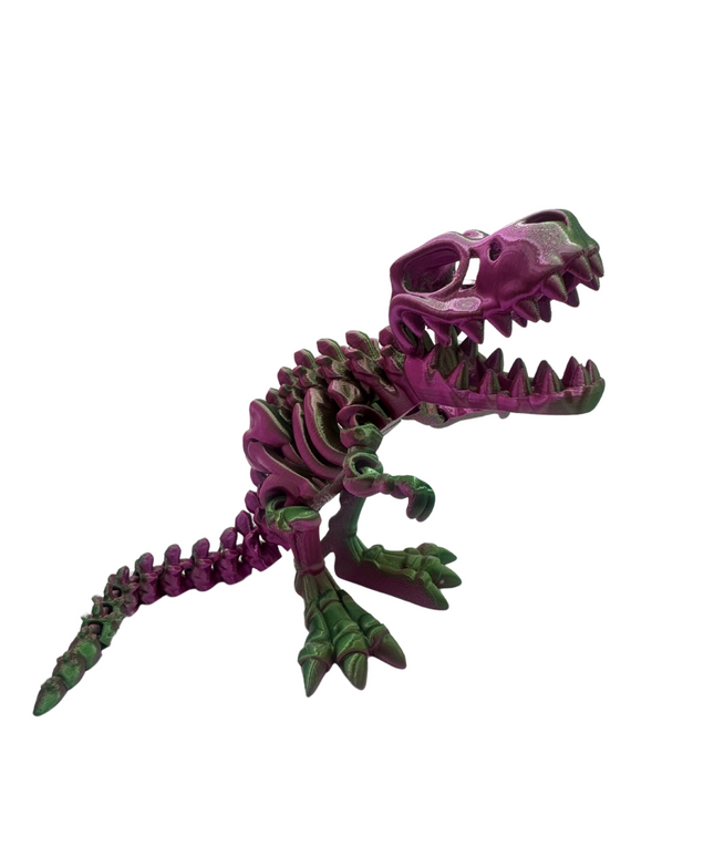 T-Rex Articulado Impreso en 3D | Dinosaurio Flexible de 25 Articulaciones | Toyverse 3D