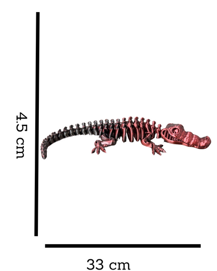 Cocodrilo Articulado Impreso en 3D | 34 Articulaciones | Toyverse 3D