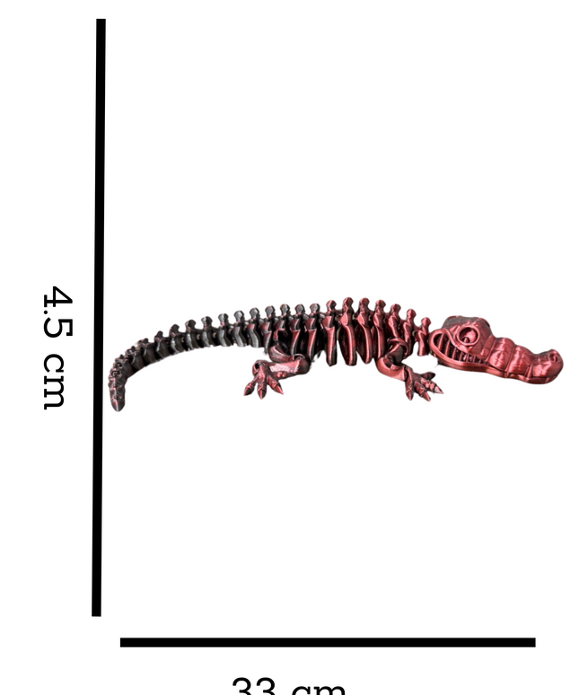 Cocodrilo Articulado Impreso en 3D | 34 Articulaciones | Toyverse 3D