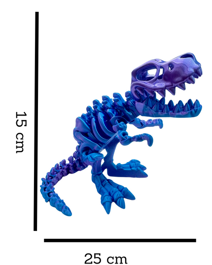 T-Rex Articulado Impreso en 3D | Dinosaurio Flexible de 25 Articulaciones | Toyverse 3D