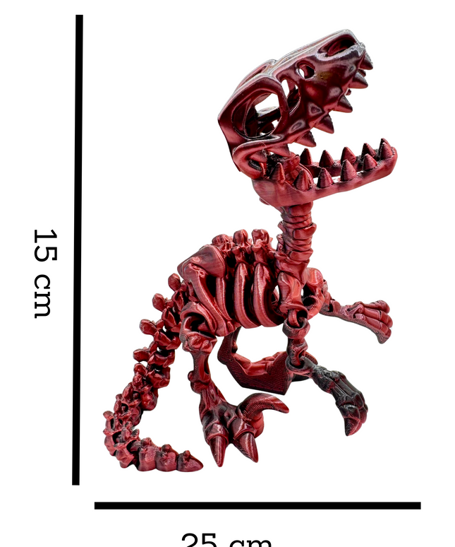 Velociraptor Articulado Impreso en 3D | 22 Articulaciones | Toyverse 3D