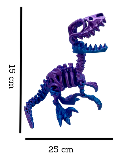 Velociraptor Articulado Impreso en 3D | 22 Articulaciones | Toyverse 3D