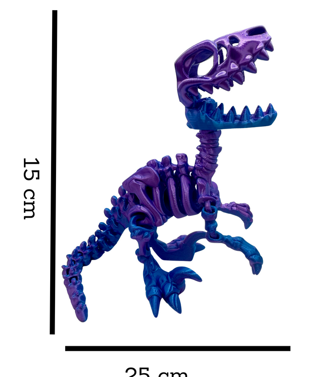 Velociraptor Articulado Impreso en 3D | 22 Articulaciones | Toyverse 3D