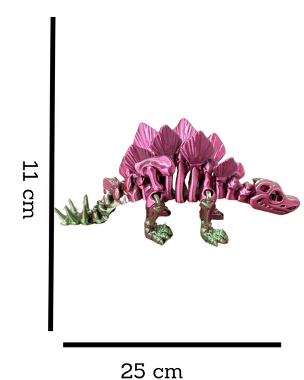 Estegosaurio Articulado Impreso en 3D | 17 Articulaciones | Toyverse 3D