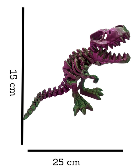 T-Rex Articulado Impreso en 3D | Dinosaurio Flexible de 25 Articulaciones | Toyverse 3D