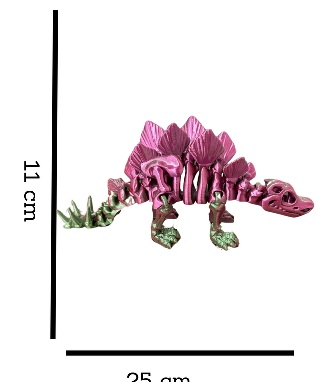Estegosaurio Articulado Impreso en 3D | 17 Articulaciones | Toyverse 3D