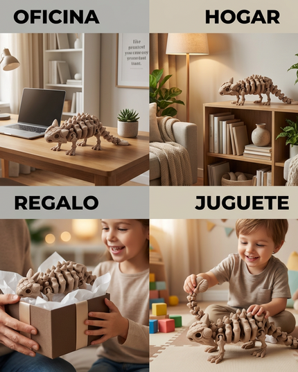 Anquilosaurio Articulado Impreso en 3D | 19 Articulaciones | Toyverse 3D