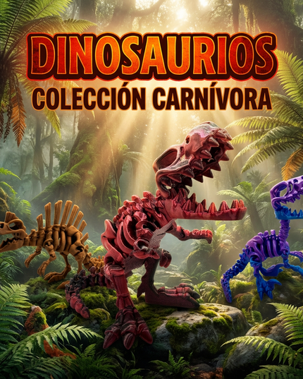 Pack Depredadores | 3 Carnívoros Articulados 3D | ToyVerse3D