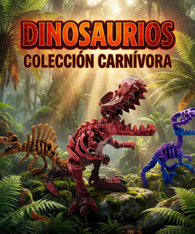 Pack Depredadores | 3 Carnívoros Articulados 3D | ToyVerse3D