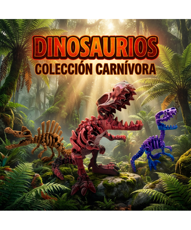 Pack Depredadores | 3 Carnívoros Articulados 3D | ToyVerse3D