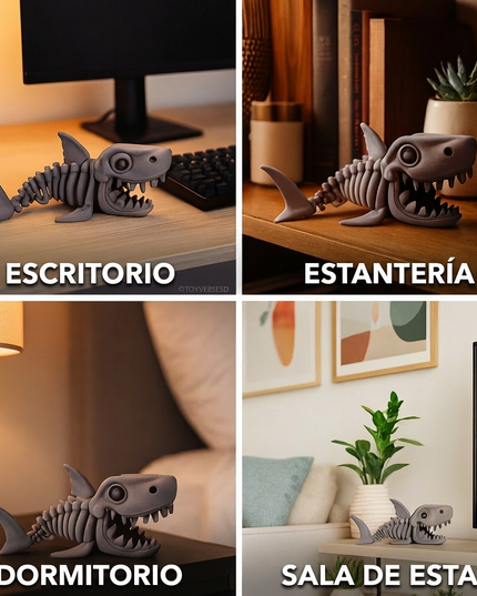 Megalodón Grande Articulado Impreso en 3D | 30cm | ToyVerse3D