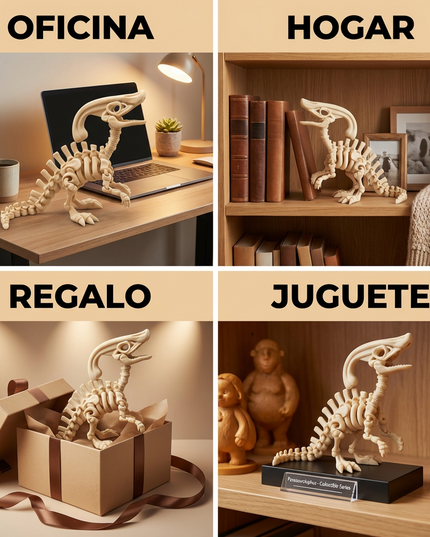Parasaurolophus Articulado Impreso en 3D | 23 Articulaciones | Toyverse 3D