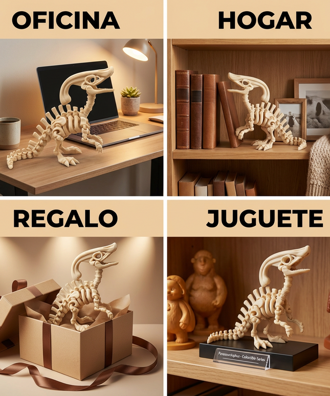 Parasaurolophus Articulado Impreso en 3D | 23 Articulaciones | Toyverse 3D