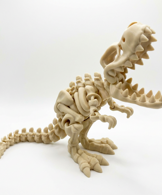 T-Rex Articulado Impreso en 3D | Dinosaurio Flexible de 25 Articulaciones | Toyverse 3D
