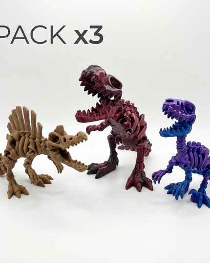 Pack Depredadores | 3 Carnívoros Articulados 3D | ToyVerse3D