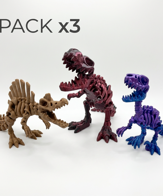 Pack Depredadores | 3 Carnívoros Articulados 3D | ToyVerse3D