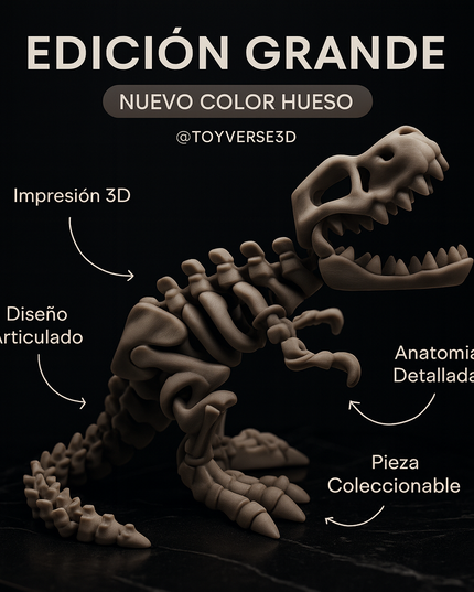 T-Rex Grande Articulado Impreso en 3D | 30cm | ToyVerse3D