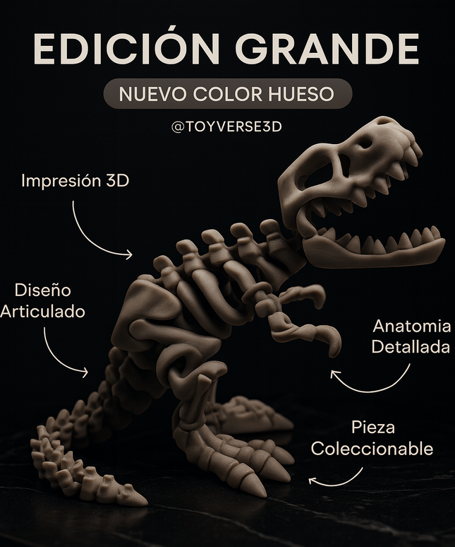 T-Rex Grande Articulado Impreso en 3D | 30cm | ToyVerse3D
