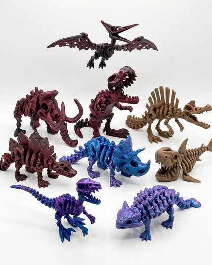Pack Mega Colección | 9 Dinosaurios Articulados 3D | ToyVerse3D