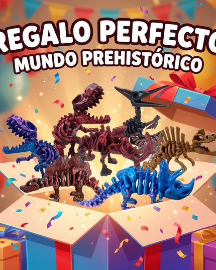 Pack Mega Colección | 9 Dinosaurios Articulados 3D | ToyVerse3D