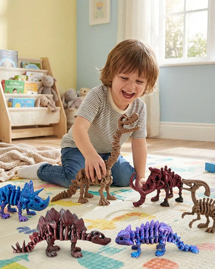 Pack Coleccionista | 6 Dinosaurios Articulados 3D | ToyVerse3D