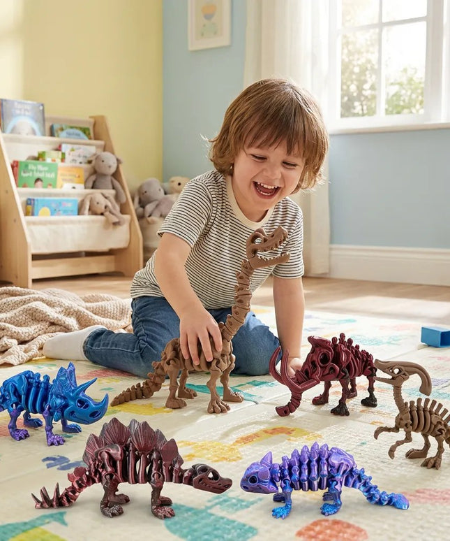 Pack Coleccionista | 6 Dinosaurios Articulados 3D | ToyVerse3D